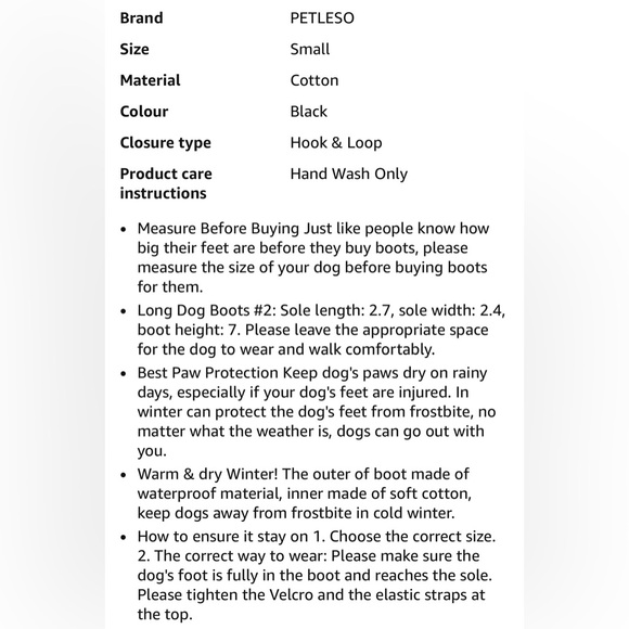 🆕Dog Winter Boots — Black and Gray Protective Paw Boots - Picture 2 of 16